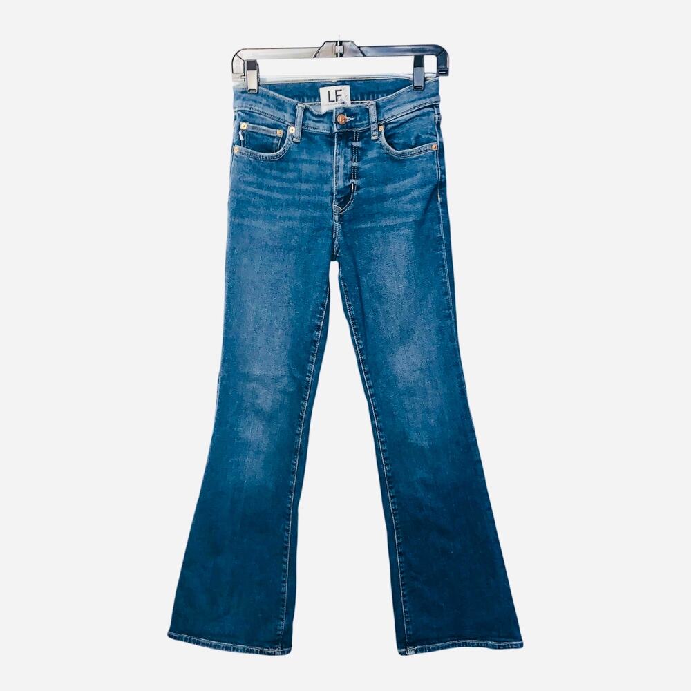 Lover + Friends Revolve River Low Rise Stretch Ultra Flare Jeans Verona 25 - Picture 2 of 12